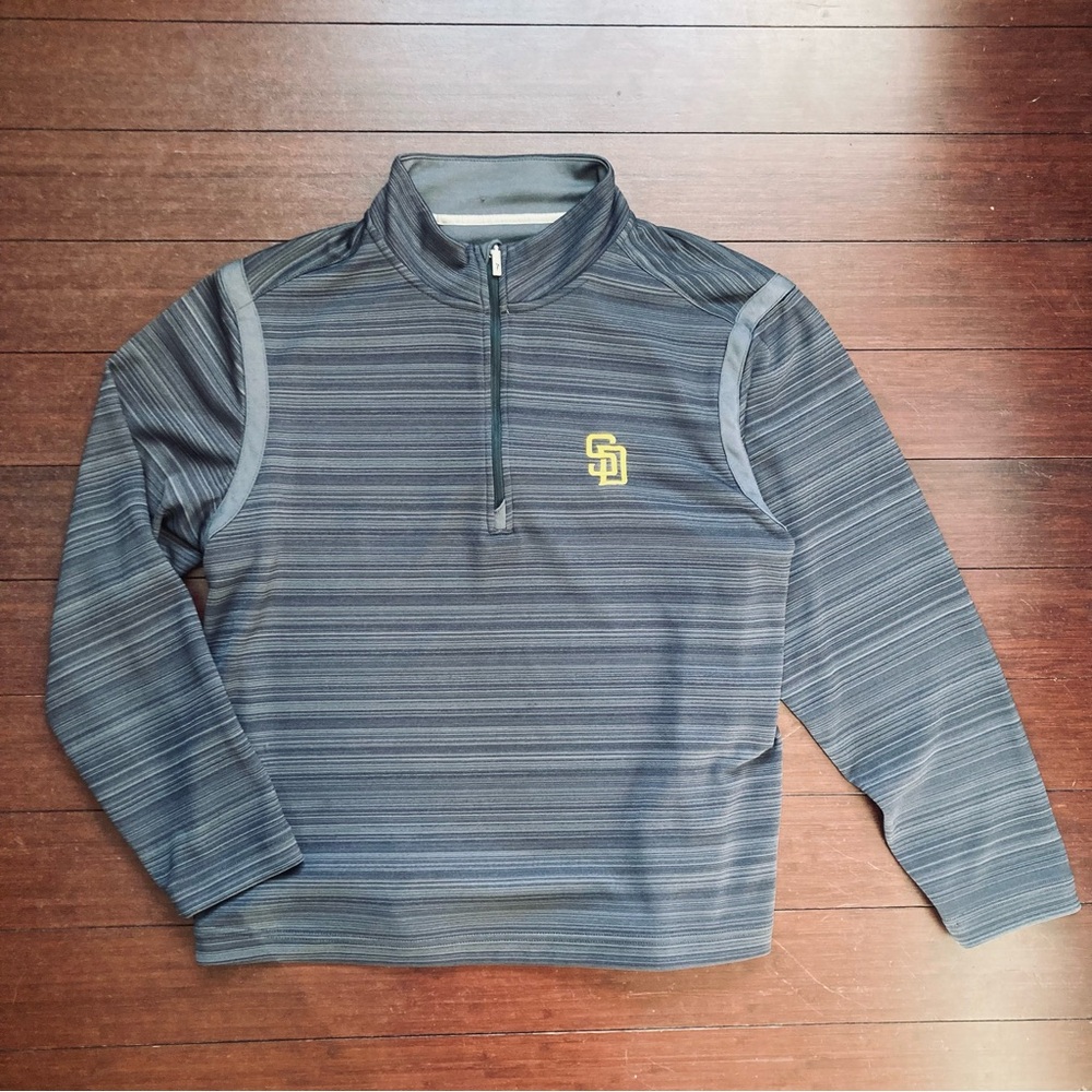 San Diego Padres Tommy Bahama MLB Quarter Zip Pullover Performance Sweater Large